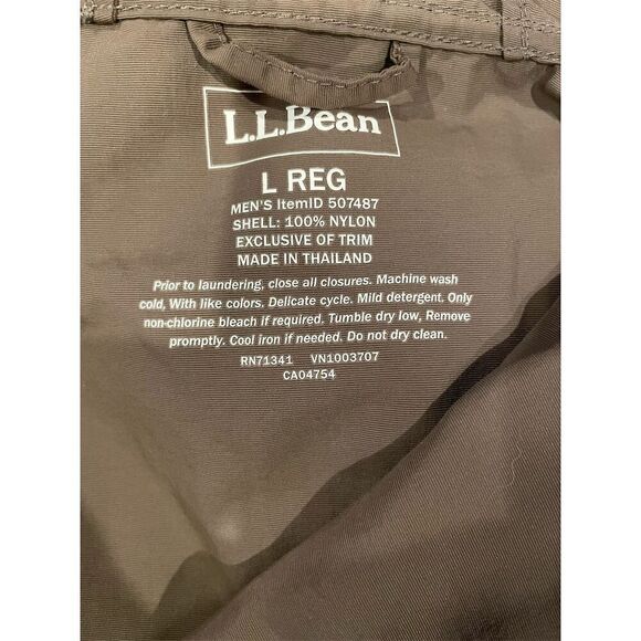 LL Bean Men's Windbreaker Jacket L Multicolor Color Block Hooded Zip - Picture 8 of 10